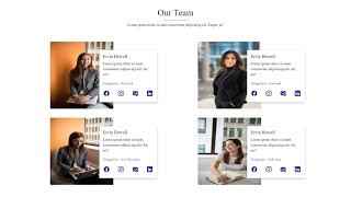 Responsive Team Section | Card Design using HTML, CSS, Bootstrap 5