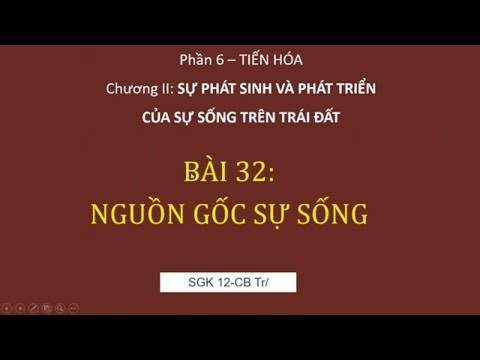 Video Sinh học 12. Bài 32. Nguồn gốc sự sống - youtube