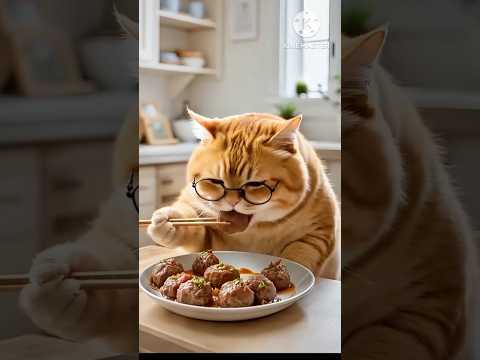 Cat Eating Meat 🐱🥩 #shorts #cat
