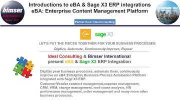 SYNERGIZE 2021 (Day 2): Introductions to Sage X3 ERP with eBA Enterprise Content Management Platform