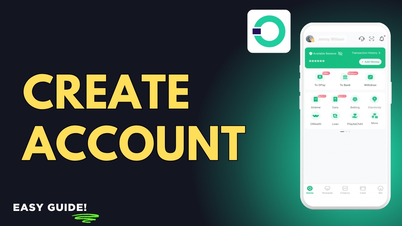 Opay Createaccount How to create OPay Account in Nigeria - YouTube
