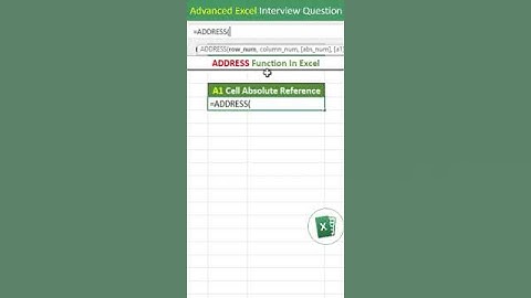 ADDRESS function in excel | ADDRESS formula in excel | Absolute Reference In excel excel tips tricks