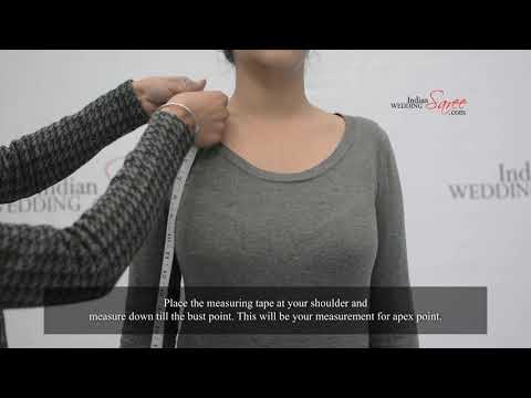 How to measure blouse apex point | Tutorial by Indian Wedding Saree