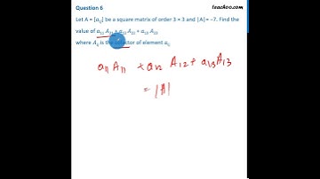 Class 12 - Let A = [aij] be a square matrix of order 3×3 and |A|= -7. Find value - Teachoo