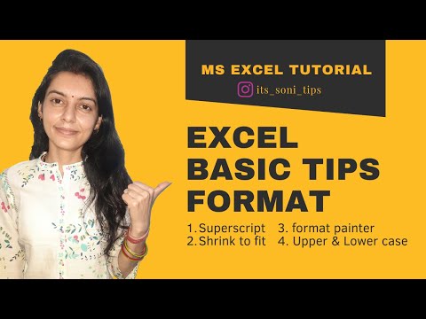How To Use Superscript & Format Painter  In MS Excel