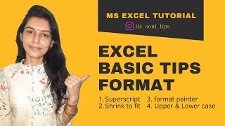 How To Use Superscript & Format Painter  In MS Excel