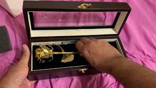 24 Karat Gold Eternity Rose Unboxing and Unveiling