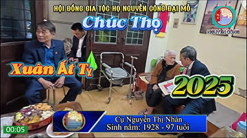 Chúc thọ cụ Nguyễn Thị Nhân Xuân Ất Tỵ 2025 Hội đồng Gia tộc họ Nguyễn Công Đại Mỗ