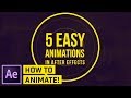 Gambar cover How to Make 5 SIMPLE Animations in AFTER EFFECTS CC