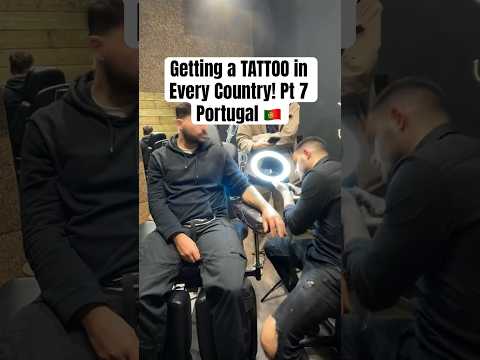 Getting a TATTOO in Portugal! 🇵🇹 #travel #travelvlog #backpacking #tattoo #portugal #viseu #pt