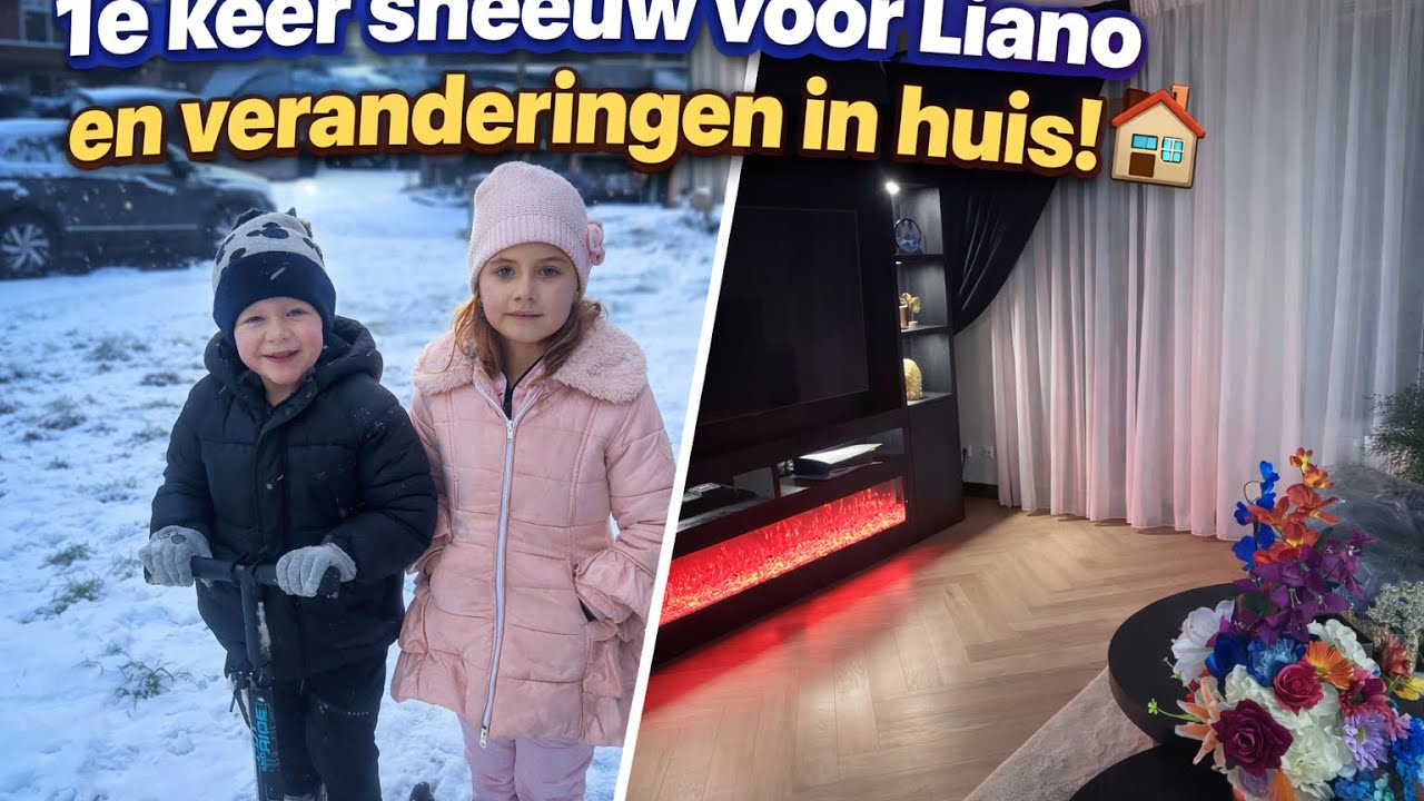 EEN GROTE VERANDERING HIER IN HUIS 😍🏠 & LIANO ZIET VOOR DE 1E KEER SNEEUW!☃️❄️ // VLOG #525