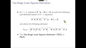楊睿中【統計學 2021】Instruments and Two-Stage Least Squares -- 03. Two-Stage Least Squares