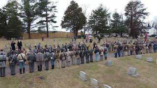 Culpeper, Virginia! Aerial General AP Hill reinternment ceremony! Fairview Cemetery! (Jan 21, 2023)