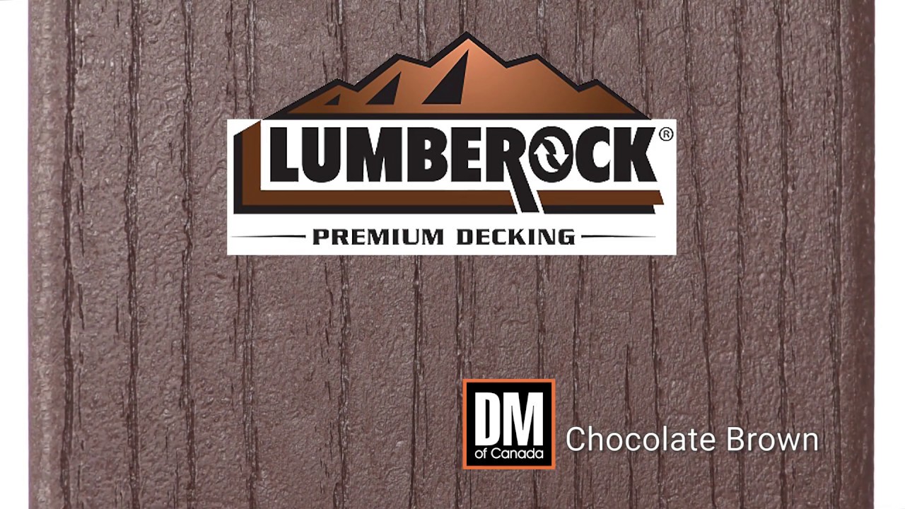 LumbeRock Chocolate Brown Composite Deck Board, Deep Wood Grain Finish
