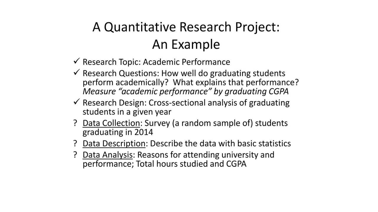 example of a quantitative research project