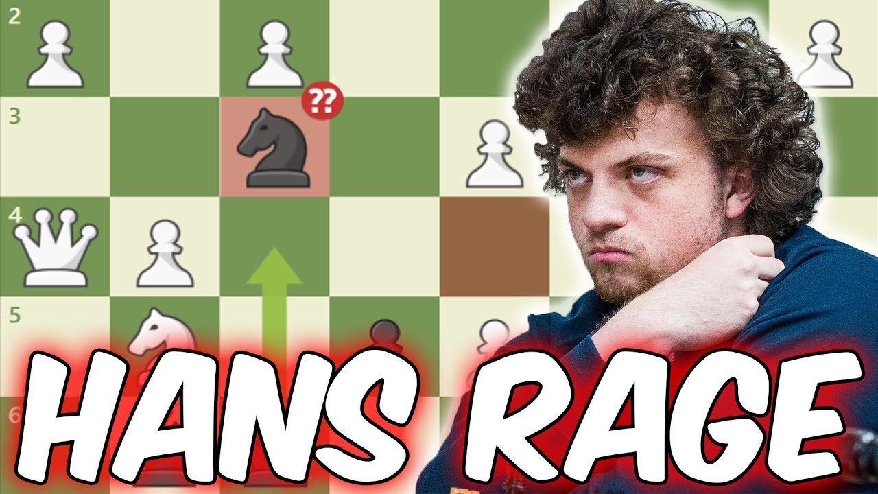 Hans Niemann bangs the table in despair! 😳 #chess #chessgame #chessboard  #chessplayer