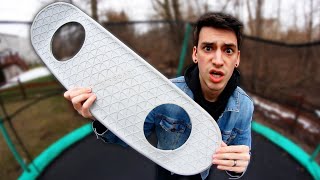The Most DANGEROUS Trampoline Skateboard!