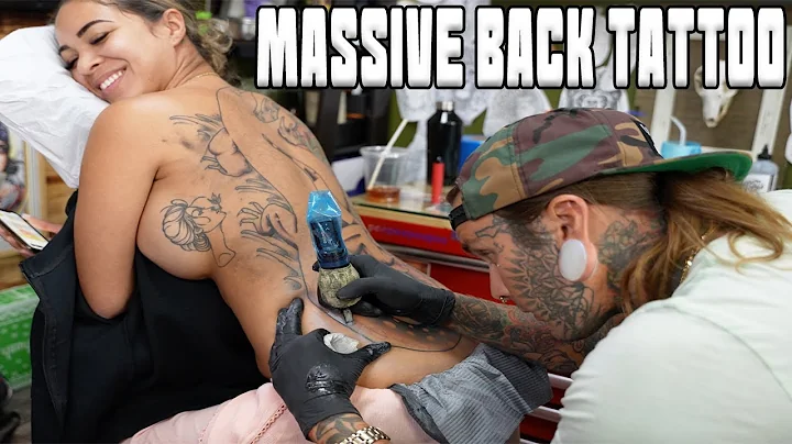 HUGE Water Monitor Backpiece Tattoo ! *PAINFUL*