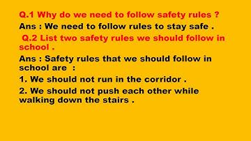 L 9 SAFETY QUESTION   ANSWER (EVS CLASS 2)
