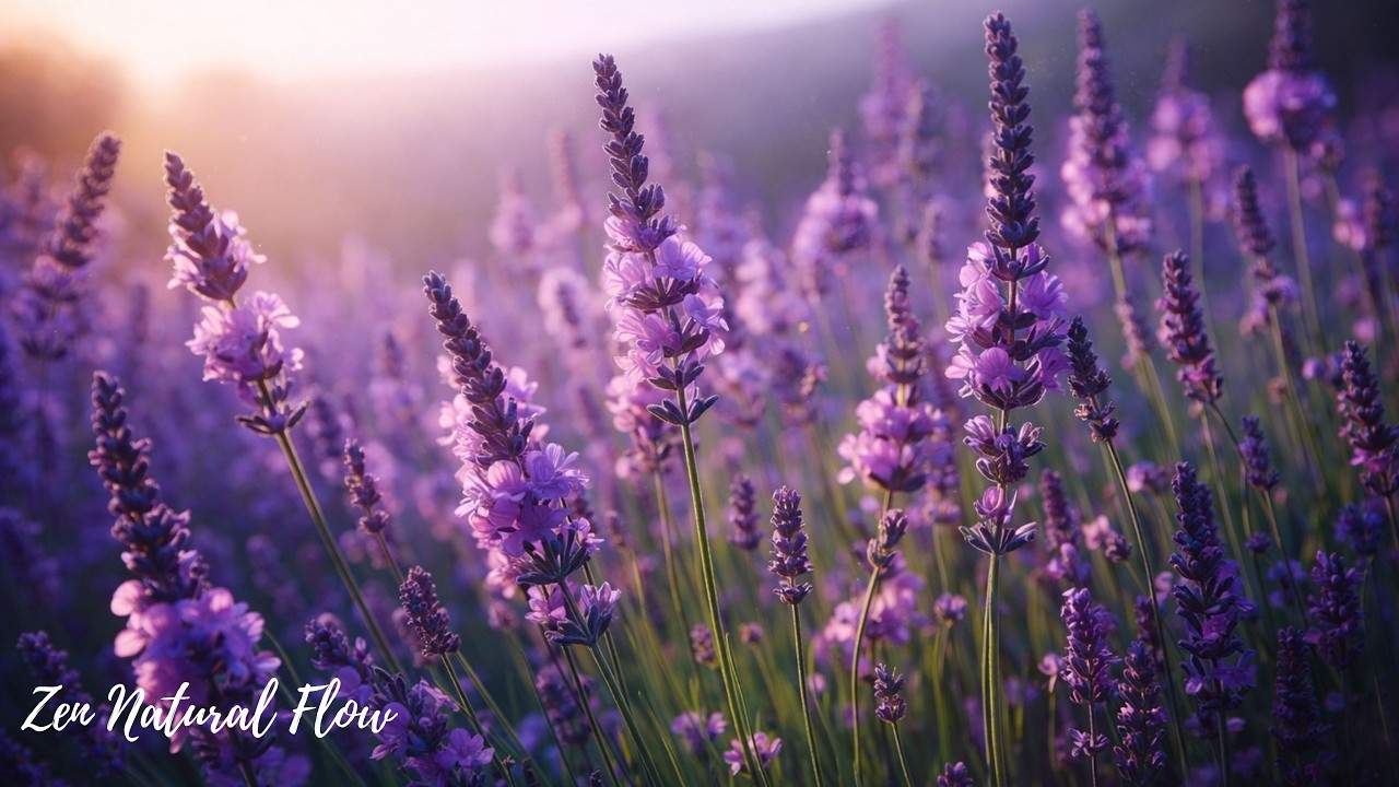 Relaxing Piano Music 🌿 Meditation & Stress Relief | Lavender Flower Scenery