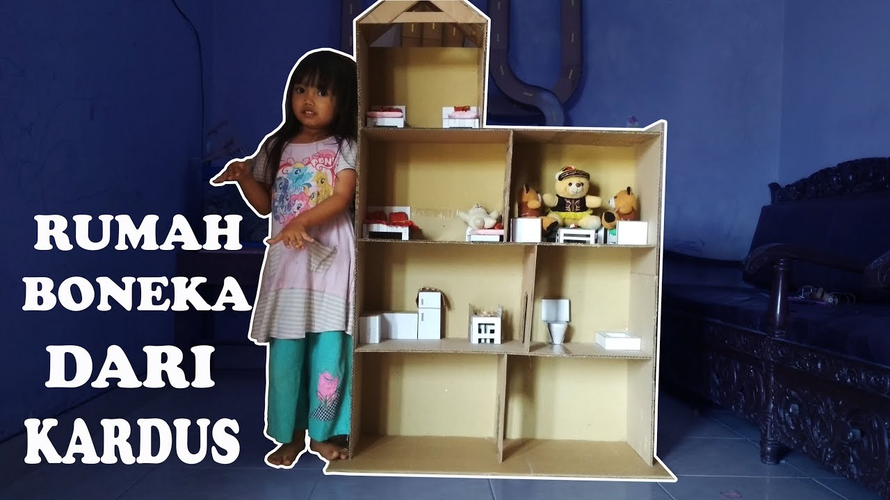  Cara  Membuat  Rumah  Barbie  dari  Kardus Frozen Boneka 