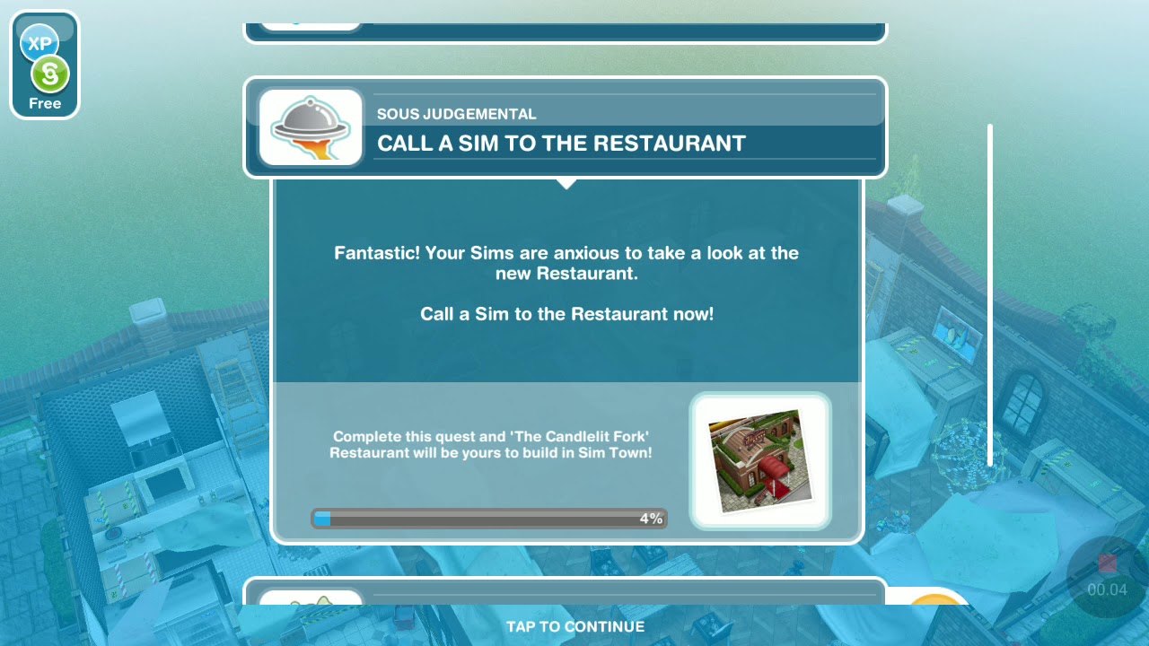 The SIMS FreePlay Souse Judgemental Quest Call a Sim to the