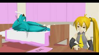 [MMD] stfu, Miku is trying to sleep
