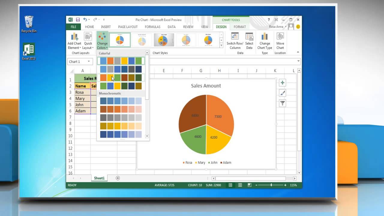 How Do You Make A Pie Chart In Excel 2013