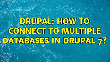 Drupal: How to connect to multiple Databases in Drupal 7?