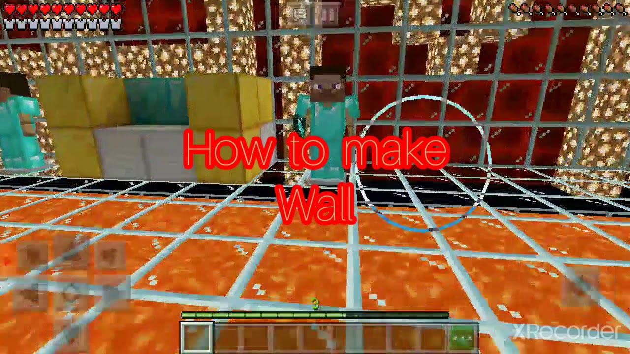 how to make wall in Minecraft - YouTube