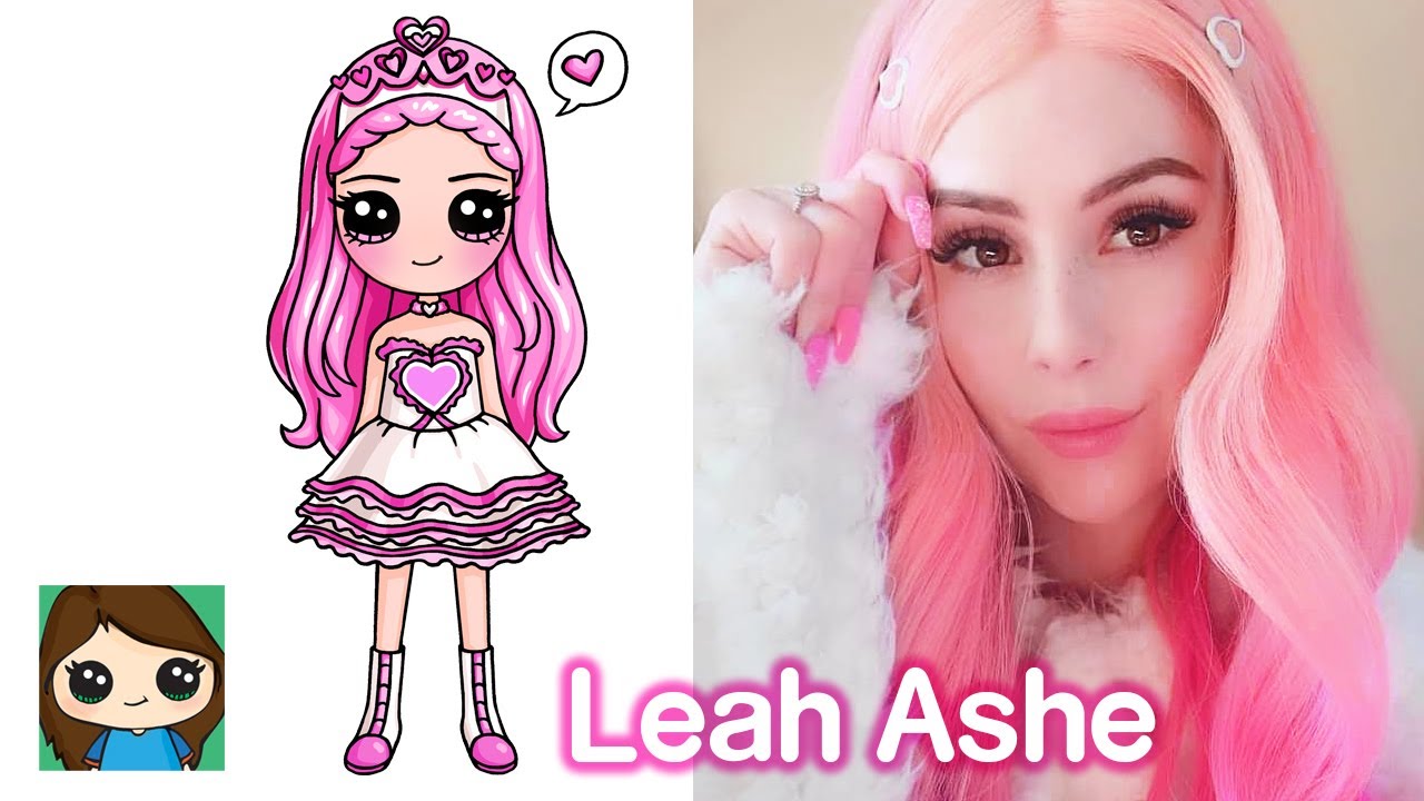 How to Draw Leah Ashe ???? Famous YouTuber - YouTube