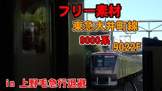 【フリー素材】東急大井町線9000系9022F  In上野毛待避