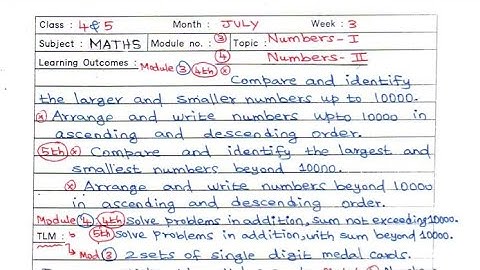 4th 5th Ennum Ezhuthum Lesson plan July 3rd week 2023 - English Medium