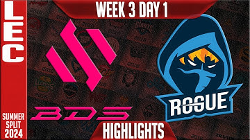 BDS vs RGE Highlights | LEC W3D1 Summer 2024 | Team BDS vs Rogue Week 3 Day 1