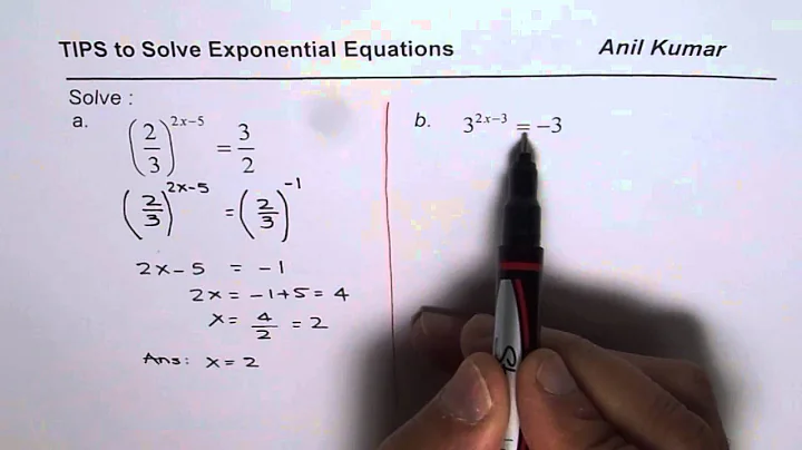 Tips to Solve Exponential Equations - EDEXCEL - GCSE - SAT