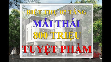 Biệt thự 2 tầng mái Thái hiện đại | nhà biệt thự 2 tầng mái Thái | Kiến trúc Zhome -ZH009
