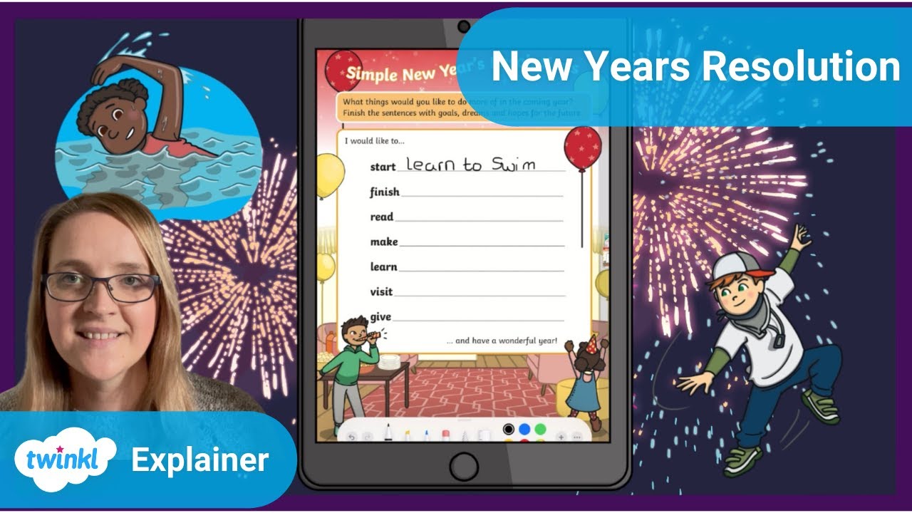 Writing New Years Resolutions With Children | Resources for Teachers ...