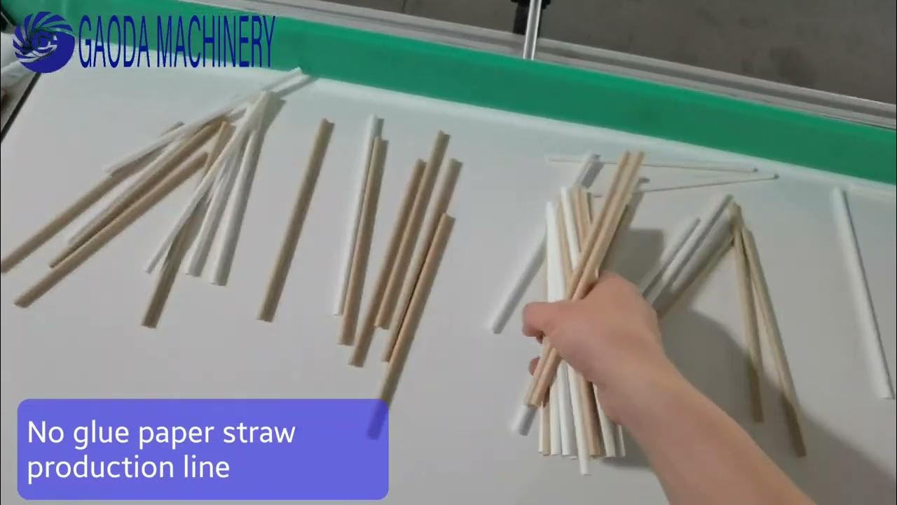 No glue paper straw production line （use 2 sets No glue paper straw