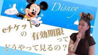 大人ディズニー Eチケットの有効期限の見方 Youtube