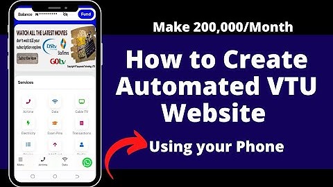 How to create an Automated VTU Website in 2024// Make money online in 2025