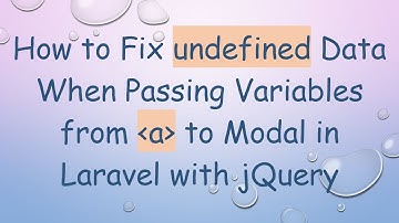 How to Fix undefined Data When Passing Variables from a to Modal in Laravel with jQuery