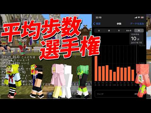 皆さん、歩いてますか？2023年1日の平均歩数選手権！ - マインクラフト【KUN】