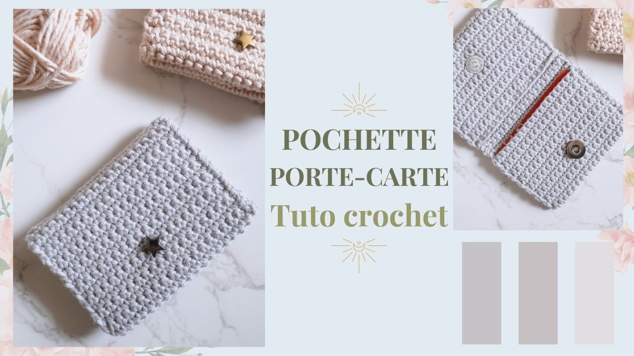 Porte Carte Crochet Facile et Rapide - Tuto Débutant Mignon