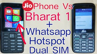 Jio Phone Vs Micromax Bharat 1 | Hotspot, Whatsapp, Camera & Features Comparison | Review | In Hindi