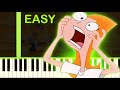 SQUIRRELS IN MY PANTS Phineas And Ferb EASY Piano Tutorial 
