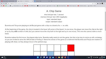 Chip Game | | codeforces | | codeforces round 814