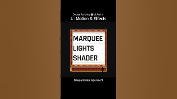 [Unity UI Course] UGUI Marquee lights animation using Shader Graph