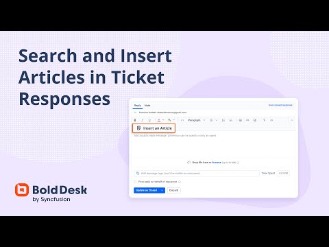 Search and Insert Articles in Ticket Responses