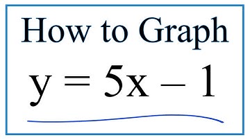 How to Graph the Equation  y = 5x - 1