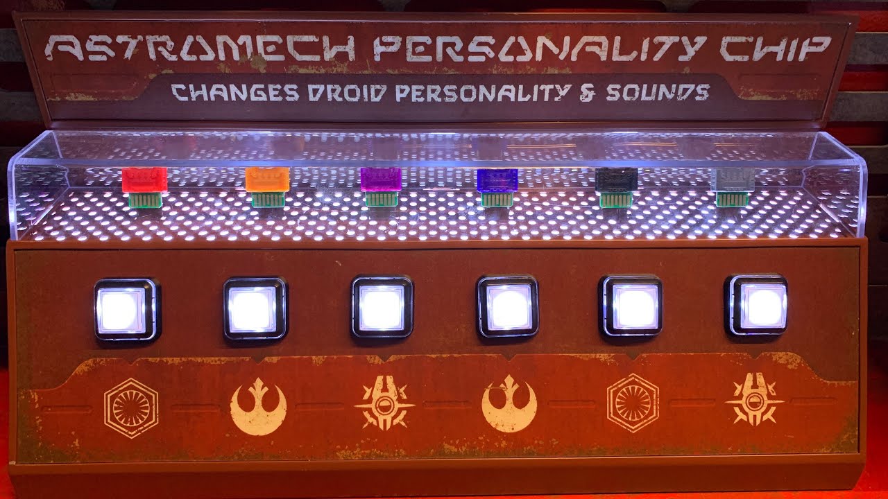 Astromerch Personality Chip Options- Droid Depot at Star Wars Galaxy&#39;s Edge - YouTube